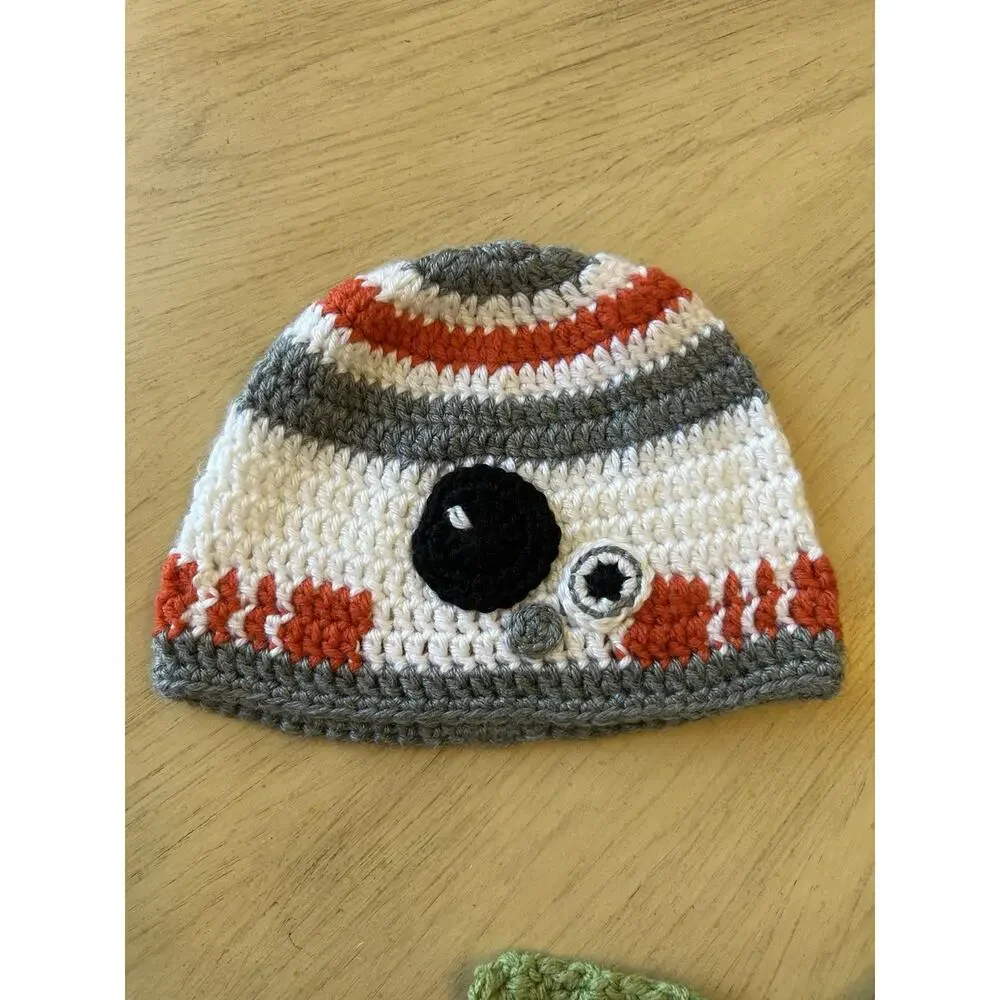 NEW Star Wars Beanie Yoda BB8 C-3PO Halloween Costume Adult Handmade Knit Lot 3